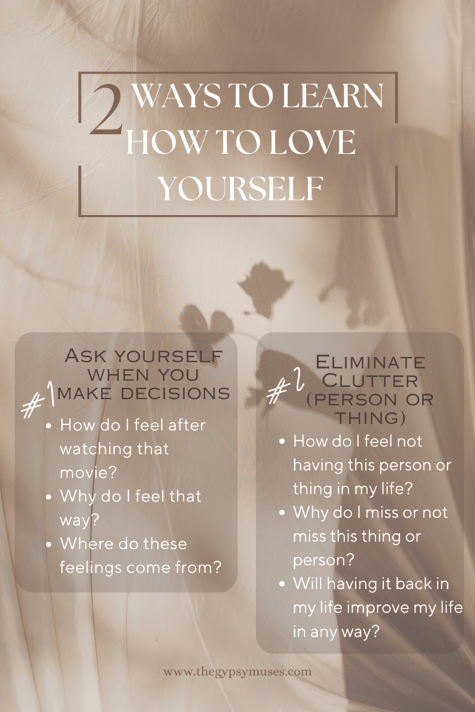learn how to love yourself first